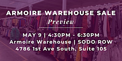 Imagen principal de May 2024 Warehouse Sale Preview