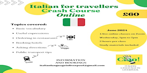 Imagen principal de Italian for Travellers Crash Course