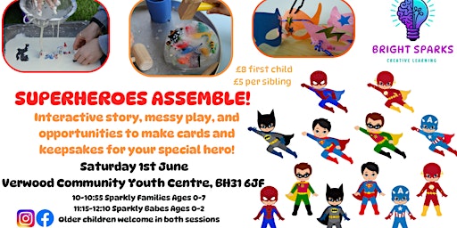 Immagine principale di Superheroes Assemble! Sparkly Families Age 0-7 