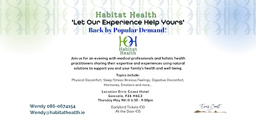 Imagem principal do evento Habitat Health - 'Let Our Experience Help Yours'