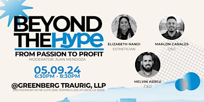 Imagem principal do evento Beyond the HYPE: From Passion to Profit