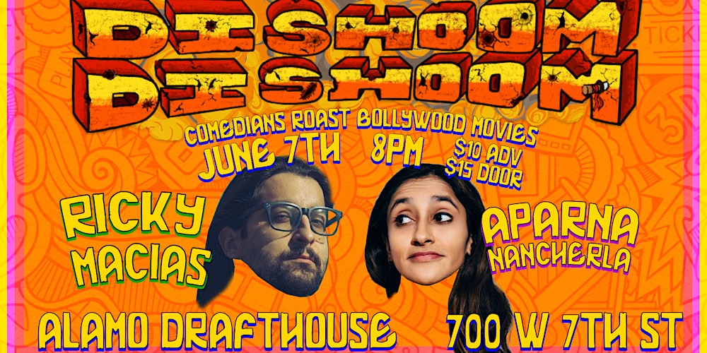 Dishoom Dishoom: actors roast Bollywood films!  Tickets, Fri June 7, 2024 at 8:00 p.m.