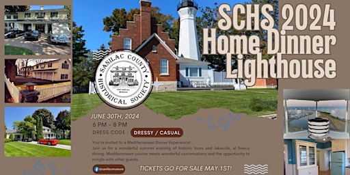 Imagem principal do evento Sanilac Museum Home Dinner - Sanilac Lighthouse and Theodore's
