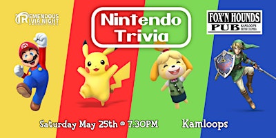 Primaire afbeelding van Kamloops Nintendo Trivia at Fox'n Hounds Pub!
