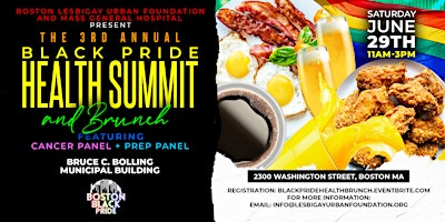 3rd Annual Black Pride Health Summit and Brunch primary image