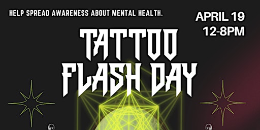 Imagem principal do evento TATTOO FLASH DAY - MENTAL HEALTH AWARENESS DAY | STARTING AT $80+