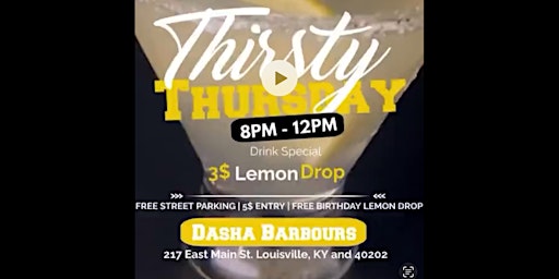 Thirsty Thursday 25th  8-12 ($5 Admission) primary image