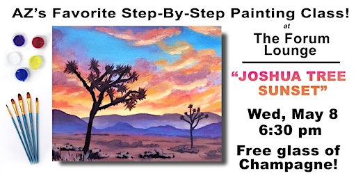 Primaire afbeelding van "Joshua Tree Sunset” Paint & Sip Party!