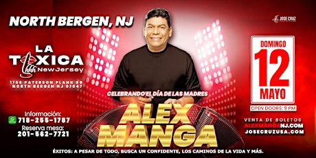 Concierto de vallenato con Alex Manga en North Bergen, NJ  | Mayo 12  2024