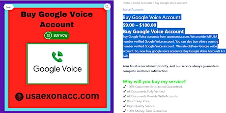 Buy Google Voice Account ...(R)