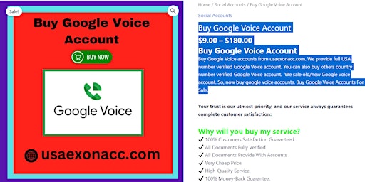 Primaire afbeelding van Buy Google Voice Account ...(R)