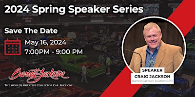 Primaire afbeelding van 2024 Spring Speaker Series - Craig Jackson