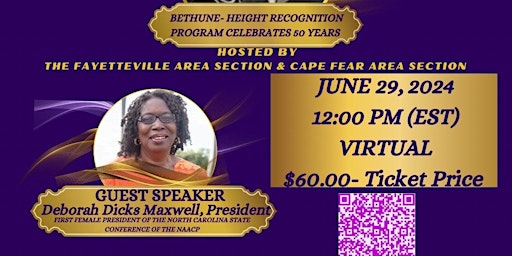 Primaire afbeelding van 23rd Annual NC State Coalition Bethune-Height Recognition Program