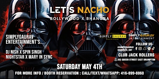 Hauptbild für LET'S NACHO | Bollywood & Bhangra Party w/ Shisha