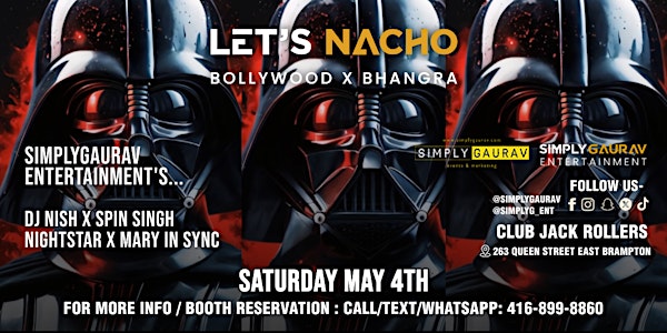 LET'S NACHO | Bollywood & Bhangra Party w/ Shisha