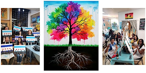 Image principale de BYOB Sip & Paint Event - "Rainbow Tree”