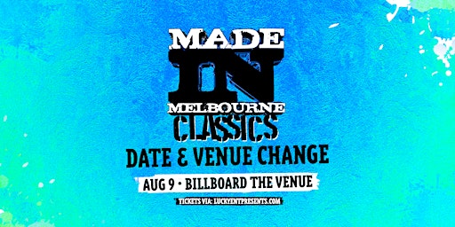 Imagem principal do evento Made In Melbourne | Billboard | Aug 9th