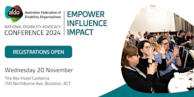 Hauptbild für AFDO Disability Advocacy Conference 2024: Empower. Influence. Impact