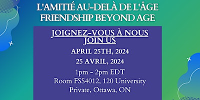 Hauptbild für Amitié au-delà de l'âge - Présence sur Zoom / Friendship beyond age on Zoom