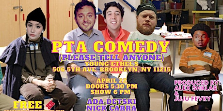 PTA Comedy in Park Slope, Brooklyn: FREE Comedy Show with Top NYC Comics
