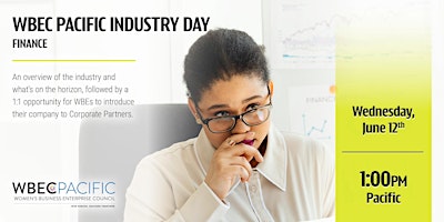 WBEC Pacific Industry Day - Finance primary image