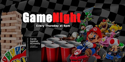 Imagem principal de Game Night - Mario Kart, Smash Bros, Board Games, Beer Pong & more!