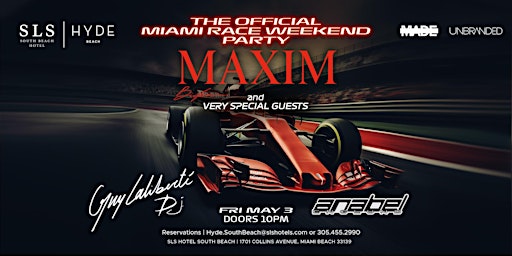 Immagine principale di Official Maxim Miami Race Weekend Party 