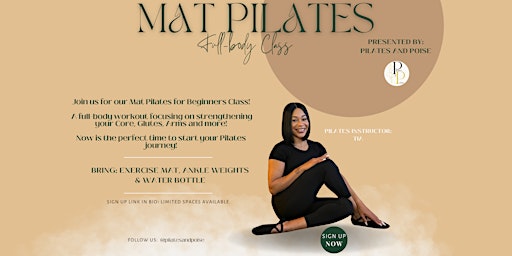 Imagem principal do evento Pilates and Poise: Mat Pilates Class