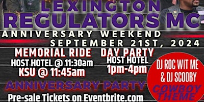 Imagem principal do evento Purple Rose SC / Lexington Regulator MC Anniversary
