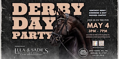 Primaire afbeelding van Lula and Sadie's Derby Day Party - Come Dressed in Your Best Derby Outfit!