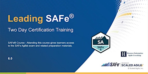 Immagine principale di VIRTUAL ! Leading SAFe® 6.0 Certification Training 