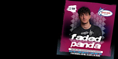 DIVE BAR Friday with FADED PANDA | RSVP for Free Lemon Drop!