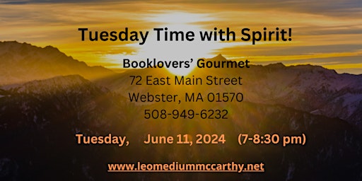Imagem principal do evento Tuesday Time with Spirit with Leo McCarthy