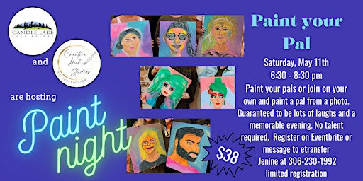 Immagine principale di Paint your Pal paint night event 