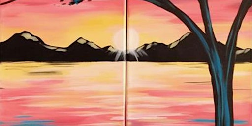 Primaire afbeelding van Dual Canvas Sunrise - Date Night - Paint and Sip by Classpop!™