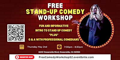 Oceanside! FREE STAND UP COMEDY WORKSHOP! primary image