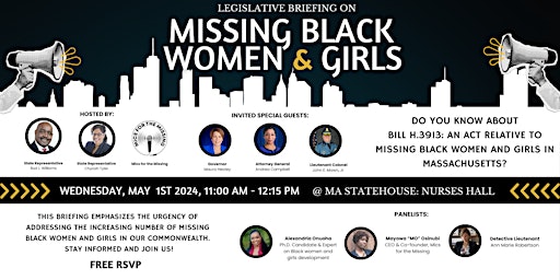 Imagem principal de Legislative Briefing on Missing Black Women & Girls