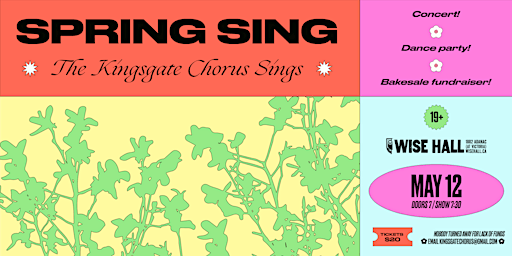 Image principale de Spring Sing with the Kingsgate Chorus