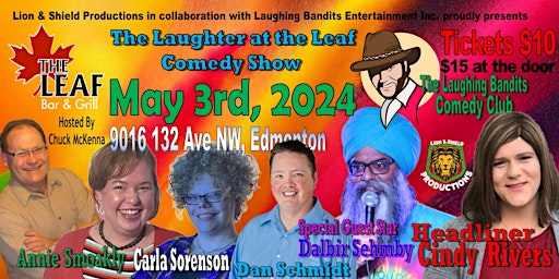 Imagem principal de Laughter at the Leaf Comedy Show, Headliner Cindy Rivers!