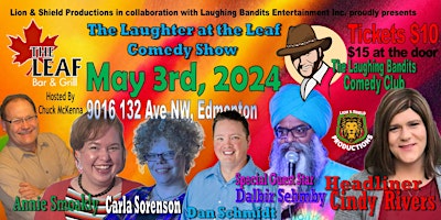 Imagem principal do evento Laughter at the Leaf Comedy Show, Headliner Cindy Rivers!!