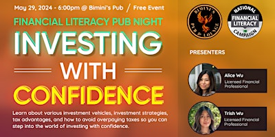 Image principale de Investing With Confidence: Financial Literacy Pub Night @ Bimini's Pub