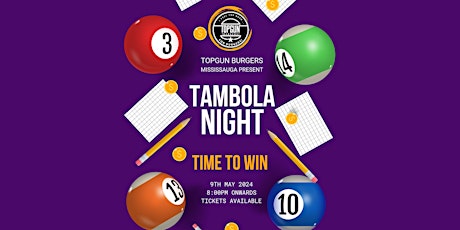 Bingo/Tambola Night with Top Gun Burgers
