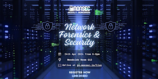 Imagem principal do evento Network Forensics and Security - Monsec Homebrew