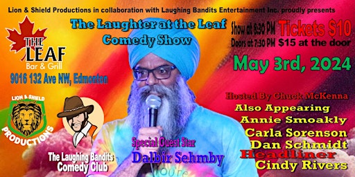 Imagem principal do evento Laughter at the Leaf Comedy Show, Starring Dalbir Sehmby