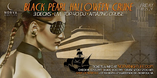 Image principale de Norfolk Halloween | Black Pearl Yacht Party Cruise