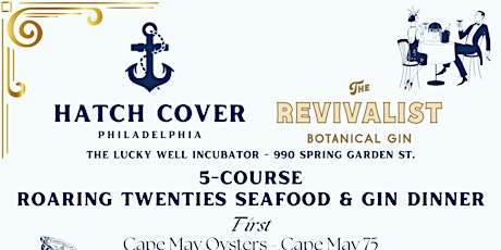 SALE! Hatch Cover x The Revivalist Botanical Gin - 5 Course Seafood Dinner