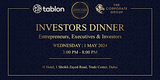 Imagem principal do evento Investors Dinner - Entrepreneurs, Executives and Investors