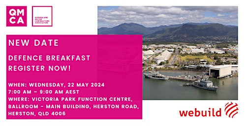 Hauptbild für QMCA Networking Event - 22 May 2024 - Defence Breakfast