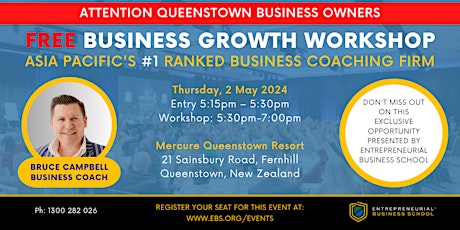 Free Business Growth Workshop - Queenstown (local time)