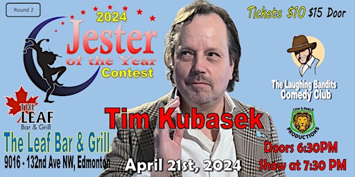 Imagem principal do evento Jester of the Year Contest at The Leaf Bar & Grill Staring Tim Kubasek